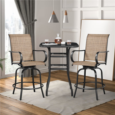 Diez 28.7" Patio Bar Stool by Red Barrel Studio