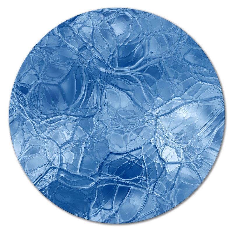 Blue Ice Structures - Impression sans cadre sur métal