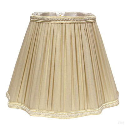 8 po en haut x 18 po en bas x 13 po de hauteur, abat-jour à coins souples inversés à plis carrés avec ajusteur rond, abat-jour en tissu naturel de couleur taupe pour lampes de table