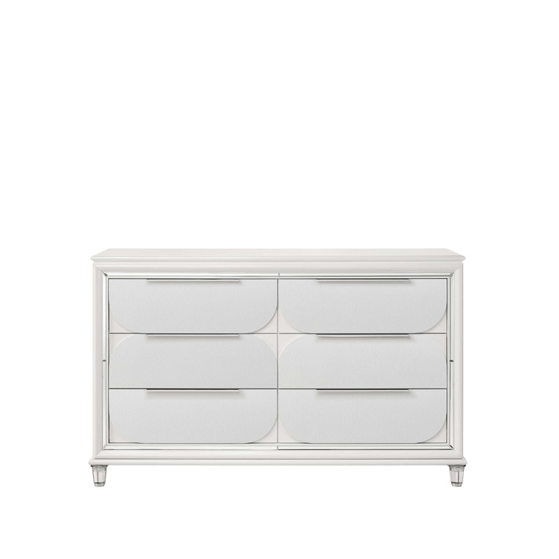 Tarian Pearl White Finish Dresser