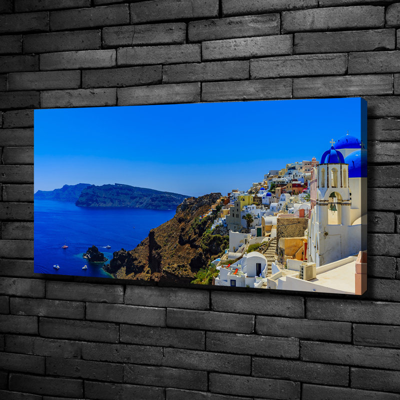 Santorini Greece - Wrapped Canvas Print, Wrapped Canvas, 50cm H x 100cm W