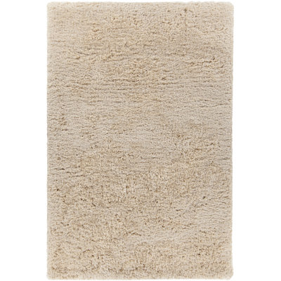 Tapis de surface beige tissé à la main Garretson