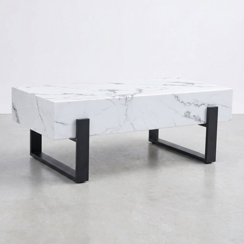 Nuhamin Coffee Table, Gray, 17.32" H x 47.24" L x 24.43" W