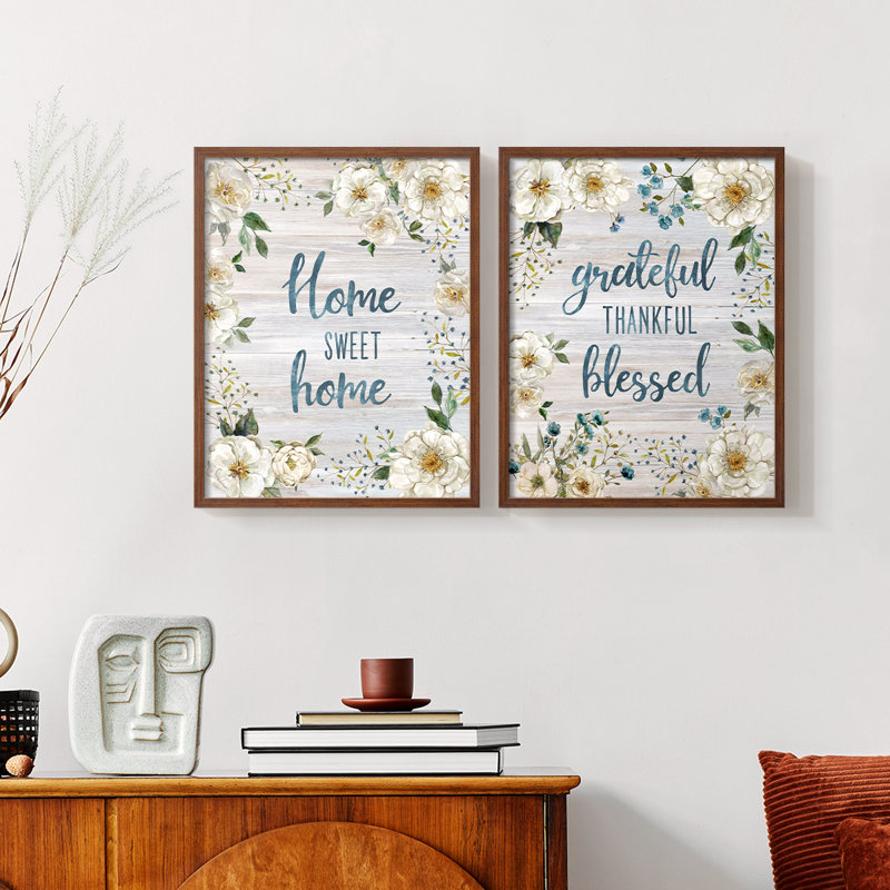 Impression florale française I-Premium - prête à être accrochée - aucun clou requis - aucun clou requis, H 29 po x l 46 po
