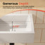 HOROW 9.75'' Ceramic Rectangular Hole Wall Mount Bathroom Sink-57368407