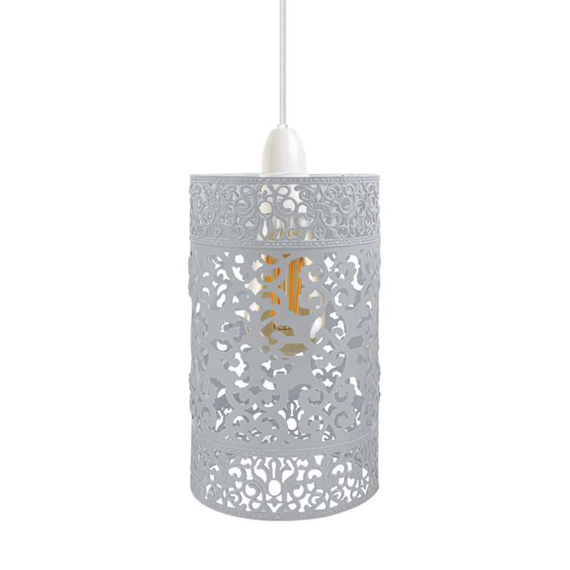 60.96cm H Metal Drum Ceiling Fan Bowl Shade ( Uno ), White
