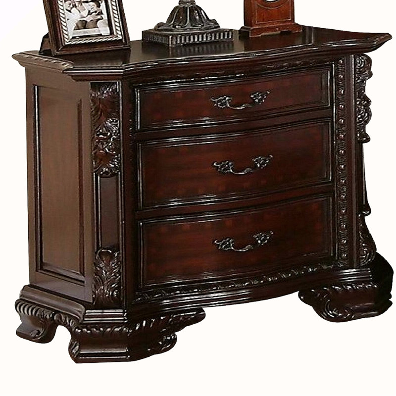 Table de bout 1Pc avec trois tiroirs de rangement