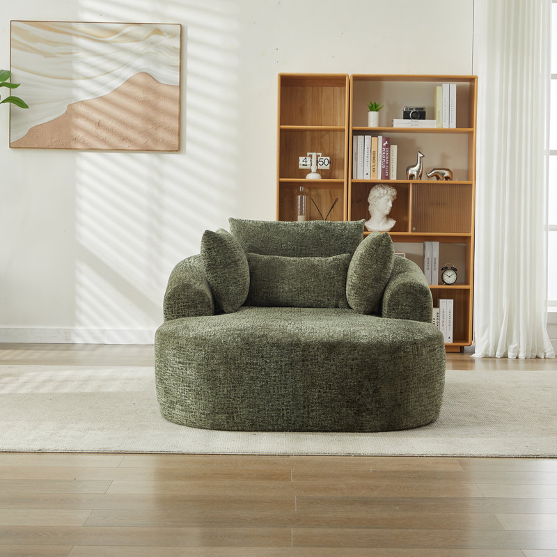 Upholstered Chaise Lounge, Green
