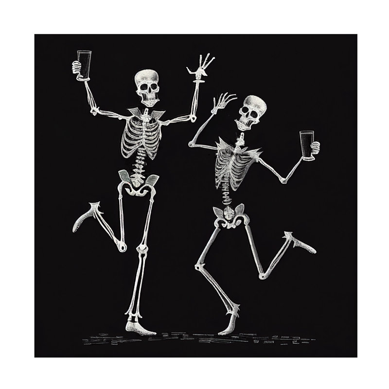 Art sur toile Sasha Skeleton IV, 18'' H x 18'' W