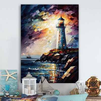 Phare sur la côte III - reproduction sur toile