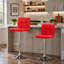 Tabouret de bar pivotant réglable en similicuir, ensemble de 2-1808536492