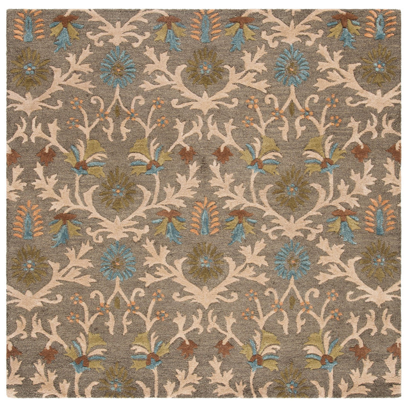 Tapis en laine touffeté à la main Cannen, Carré 8 pi