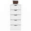 Commode Kamran, cinq tiroirs Narrows, finition blanche-649732658