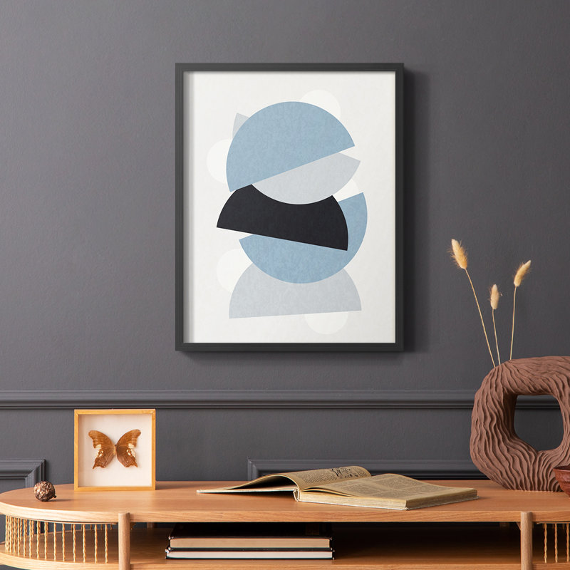 Shapely Blues I, reproduction encadrée - bois massif, Noir, H 10 po x l 8 po