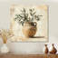 Urne antique, art mural rétro - art antique avec branches olive-1891463113-1891463114