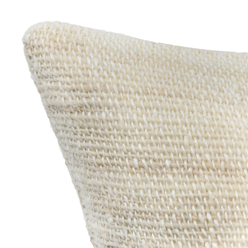 Apana 22" Linen Blend Woven Throw Pillow, Beige