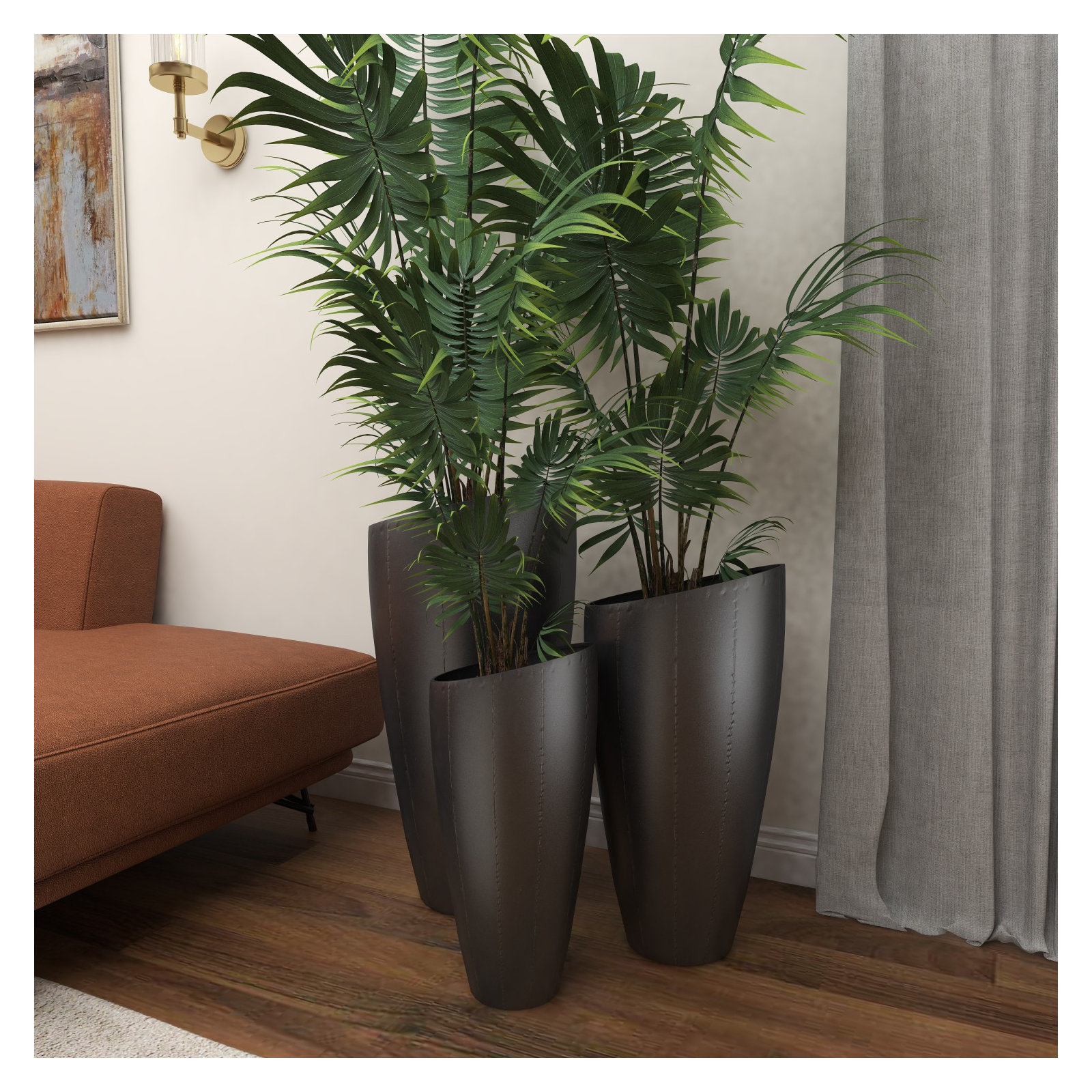 Pot Planter - Set of 3, Light Gray
