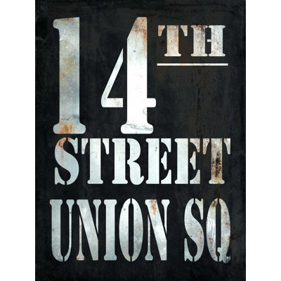 «Vintage Street Sign», reproduction sur toile tendue