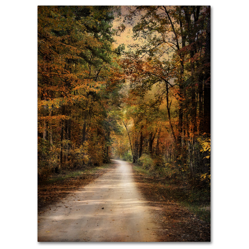 Art mural sur toile tendue - «Autumn Forest 3» par Jai Johnson, décoration murale pour le salon, la chambre à coucher ou le bureau - 35 x 47