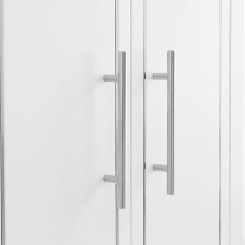 Province 24" Freestanding Standard Single Bathroom Vanity with Top, White/Silver, Brushed Nickel
