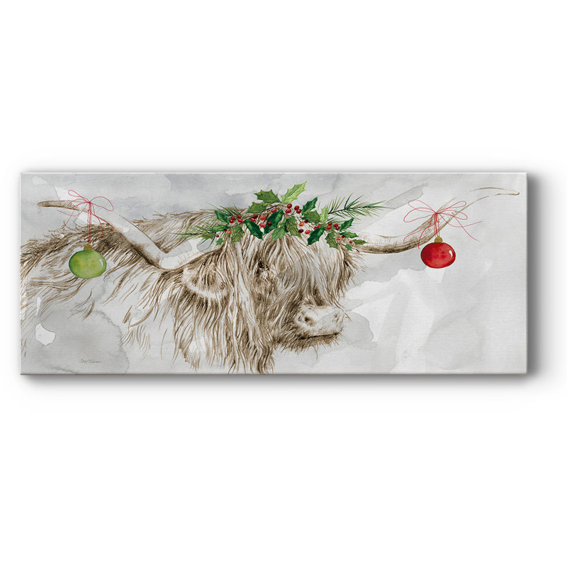 Highland Holidays-Toile tendue avec châssis, H 12 po x l 30 po x P 1,5 po