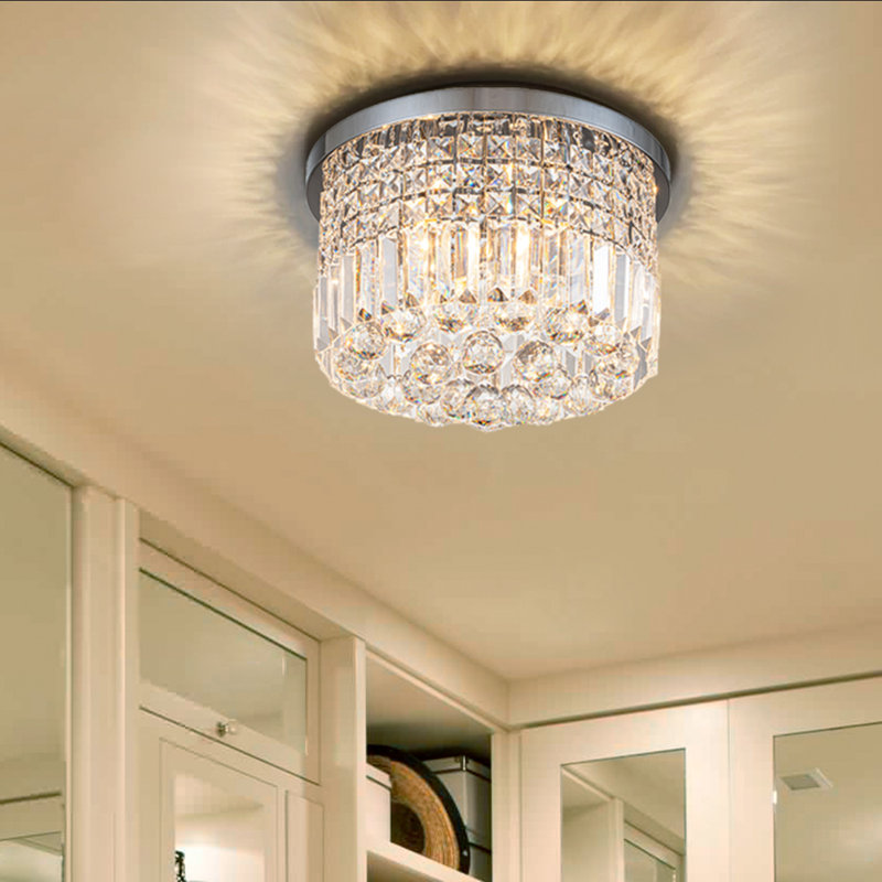 Plafonnier encastré 9 lumières 20 po Kerric, Chrome, H 9,8 po x l 13,7 po x P 13,7 po