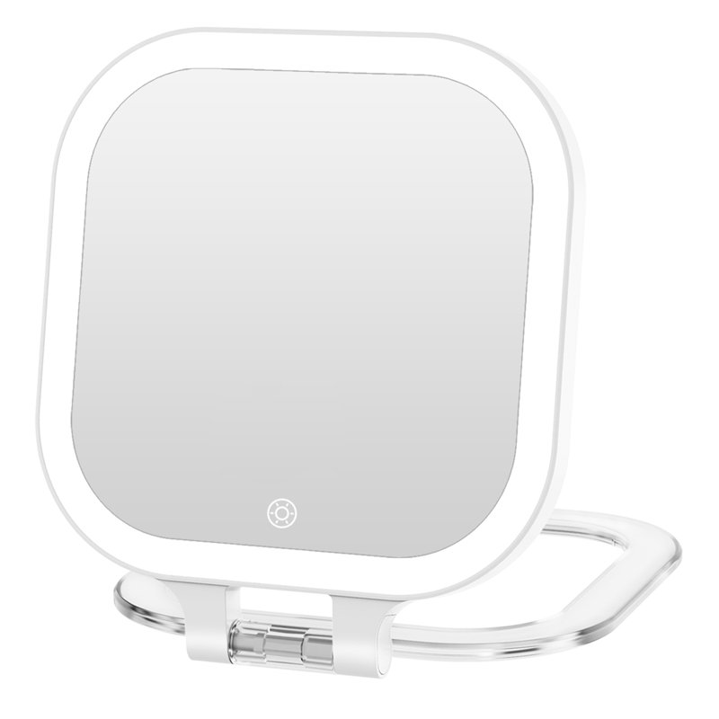 Miroir de maquillage lumineux pour voyage
