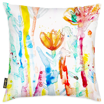 Floral Reversible Throw Pillow