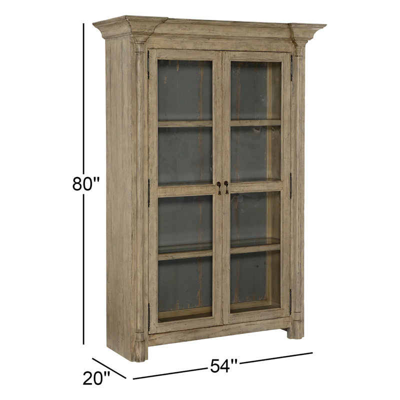 CiaoBella Lighted Display Cabinet, Natural
