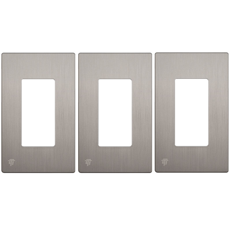 Enerlites Screwless Decorator/GFCI One-Gang Wall Plate Light Gray, Light Gray