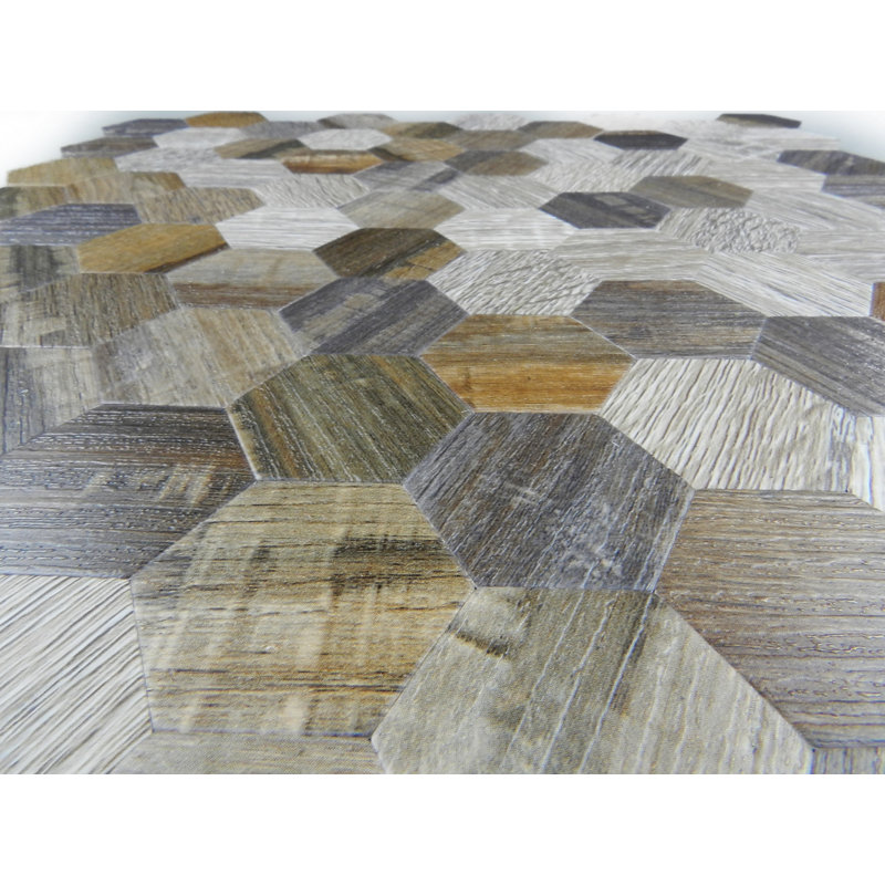 Carreau de mosaïque auto-adhésif en bois / PVC 1 po x 1 po Modern