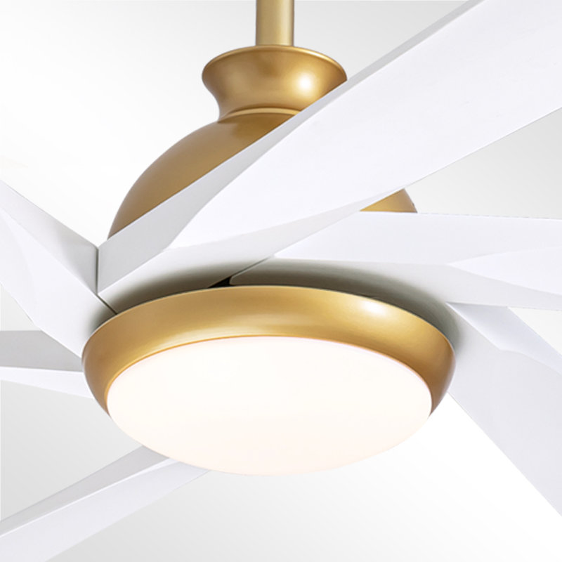 64" Ceiling Fan With LED Lights, Remote Control and Quiet Reversible DC Motor