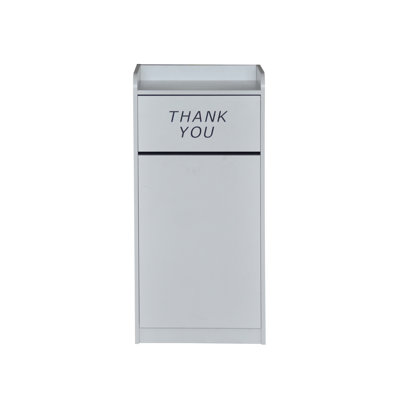 Sony 36-Gal. Wood Commercial Grade Tray Top Trash Receptacle