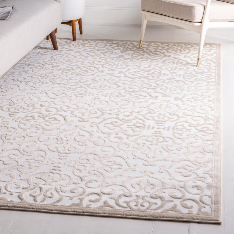 Tapis blanc / beige Anah, Rectangle 3 pi 3 po x 5 pi 3 po