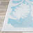 Waddington Floral Ivory Turquoise Indoor Outdoor Area Rug-8889659