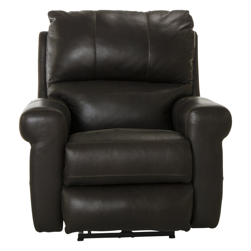 Fauteuil inclinable électrique en cuir italien Nicey, Similicuir brun