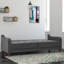 Small Double 207cm Velvet Futon Sofa-73566527