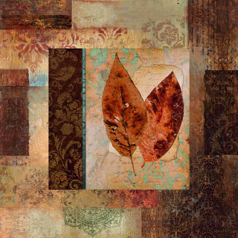 «Leaves Abstract», impression sur toile tendue, H 12 po x l 12 po