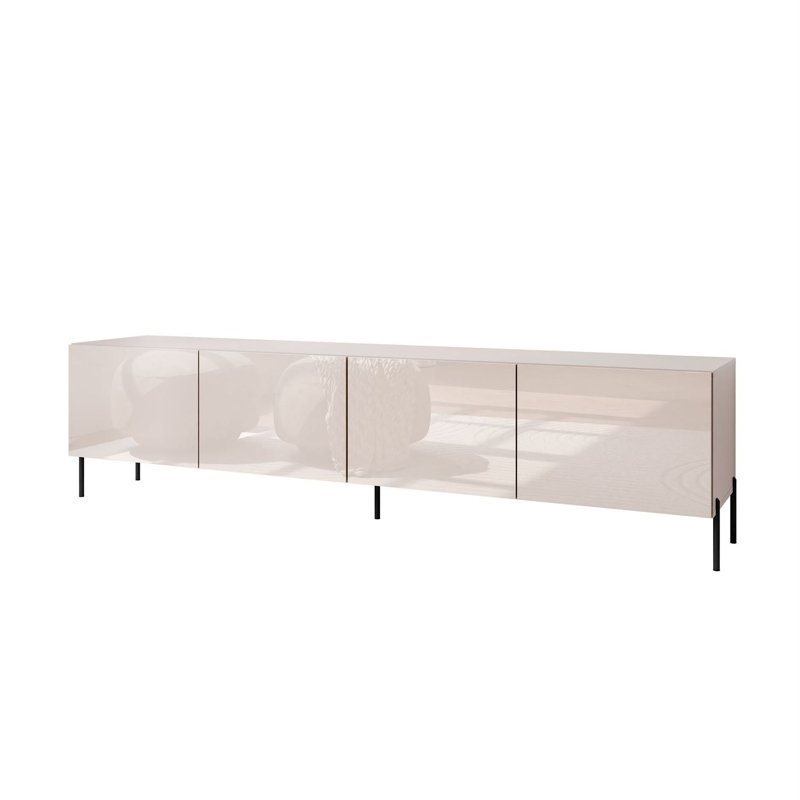 TV Stand for TVs up to 58", Cashmire Gloss/Black