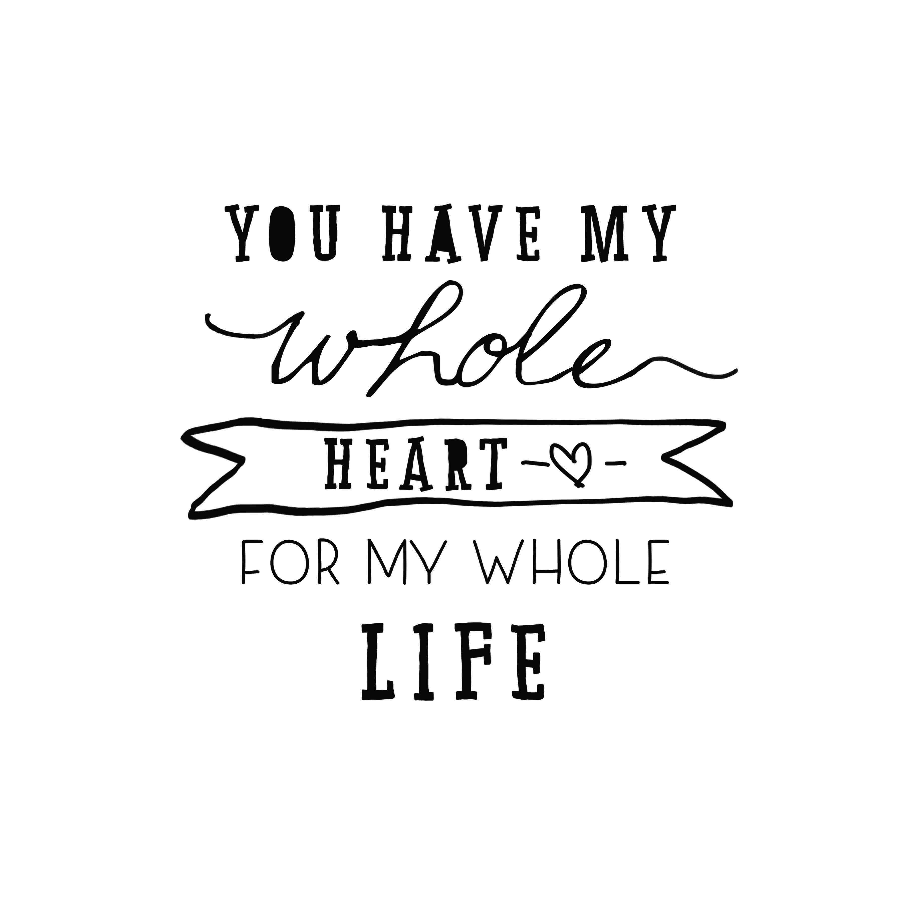 Trinx Whole Heart Whole Life 3 - Wrapped Canvas Textual Art | Wayfair