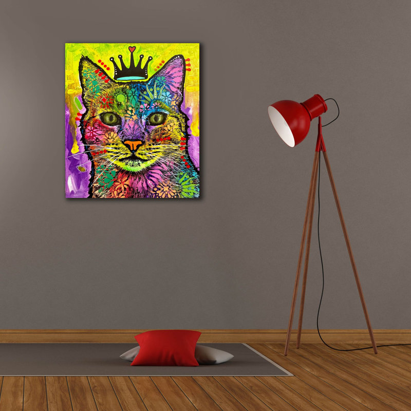 «The King Sees All» par Dean Russo, art mural sur toile, H 30 po x l 26 po x P 1,5 po