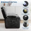 Fauteuil inclinable électrique surdimensionné de 66 cm (26 pouces) avec télécommande et mémoire de position, canapé Lazy Boy en velours côtelé-136635930-136635935