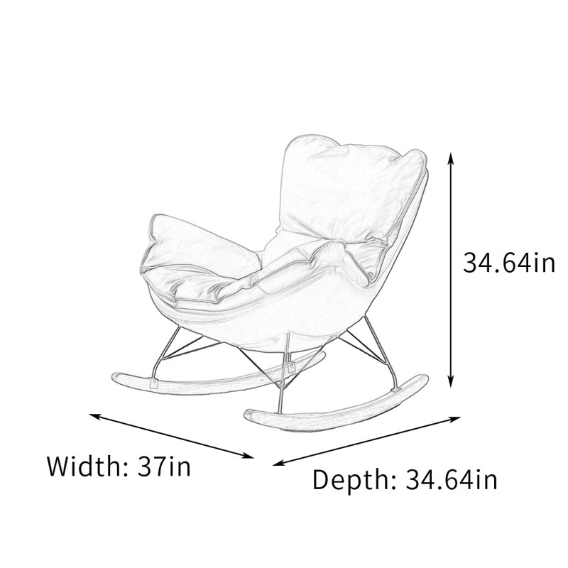 Chaise berçante ergonomique simple
