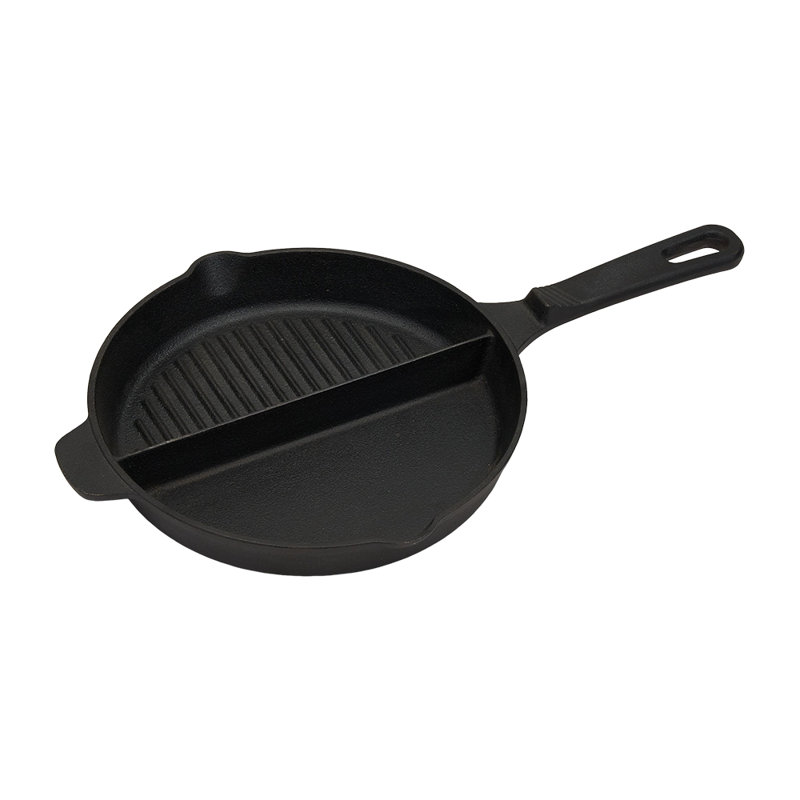 25cm Cast Iron Grill & Griddle Pan