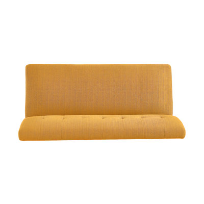 Mondy Mid-Century Modern Lace-Tufted Loveseat with Natural Solid Wood Legs