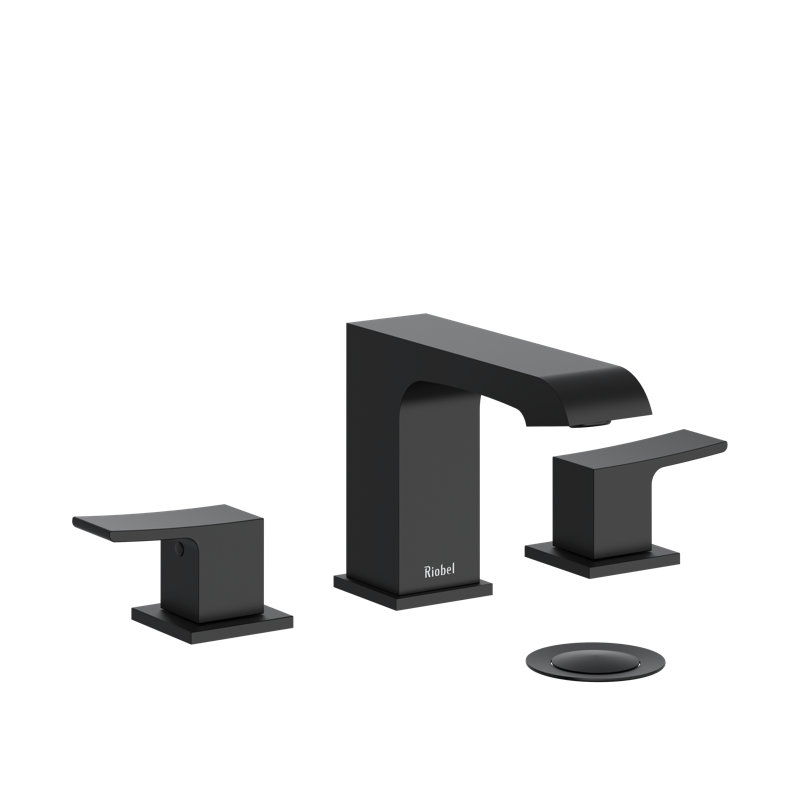 Black Nickel Modern Widespread Bathroom Faucet with Drain Assembly