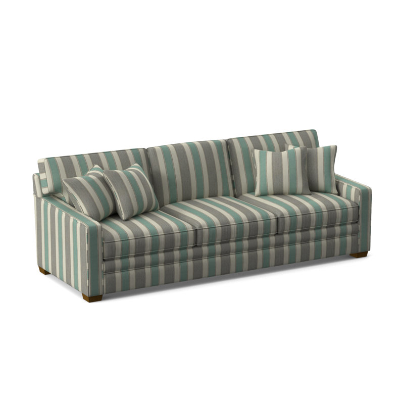 Gramercy Park Sofa, Taupe Plaid; 0126-73, Havana Finish
