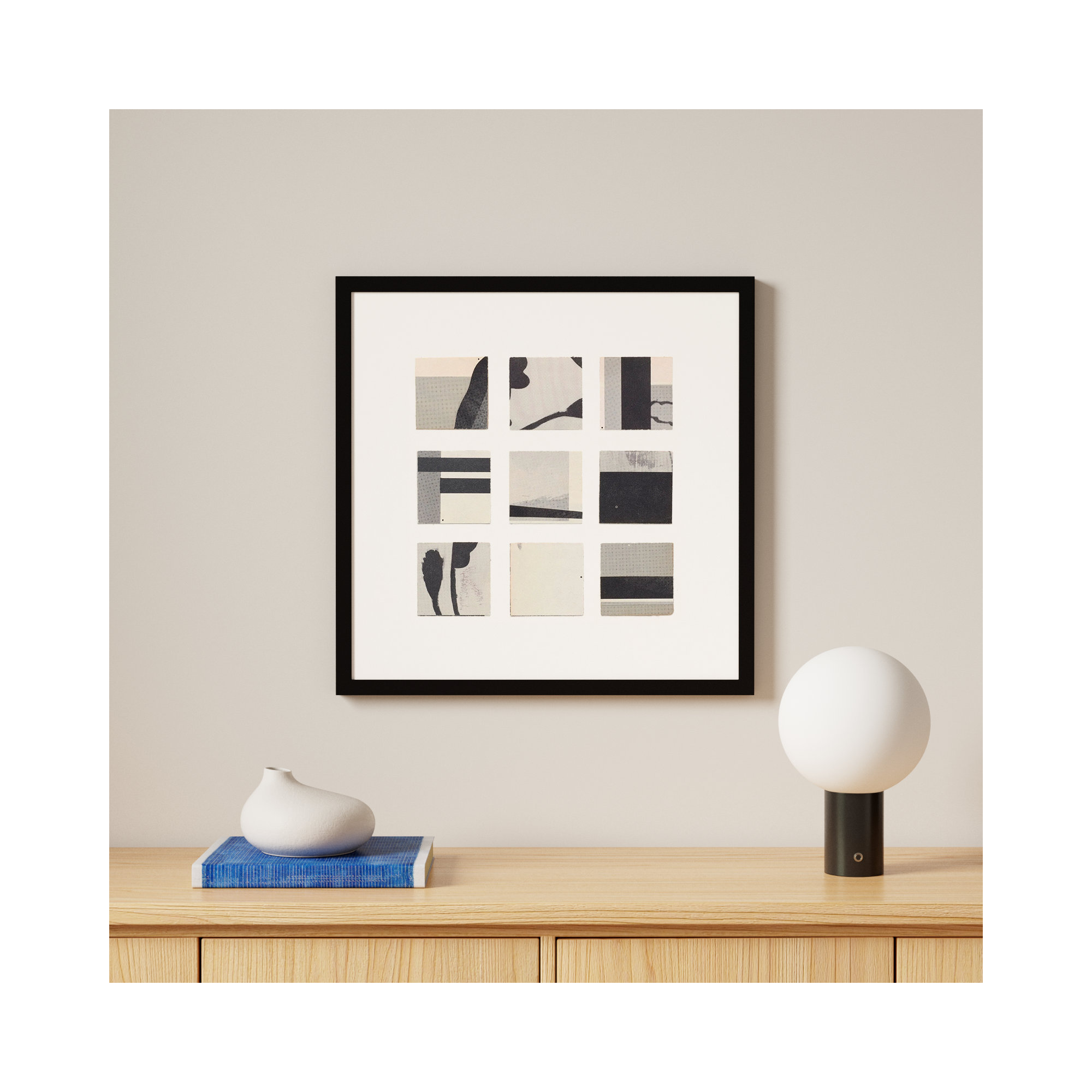Pinpoint, 24" H x 24" W x 1.25" D, Black
