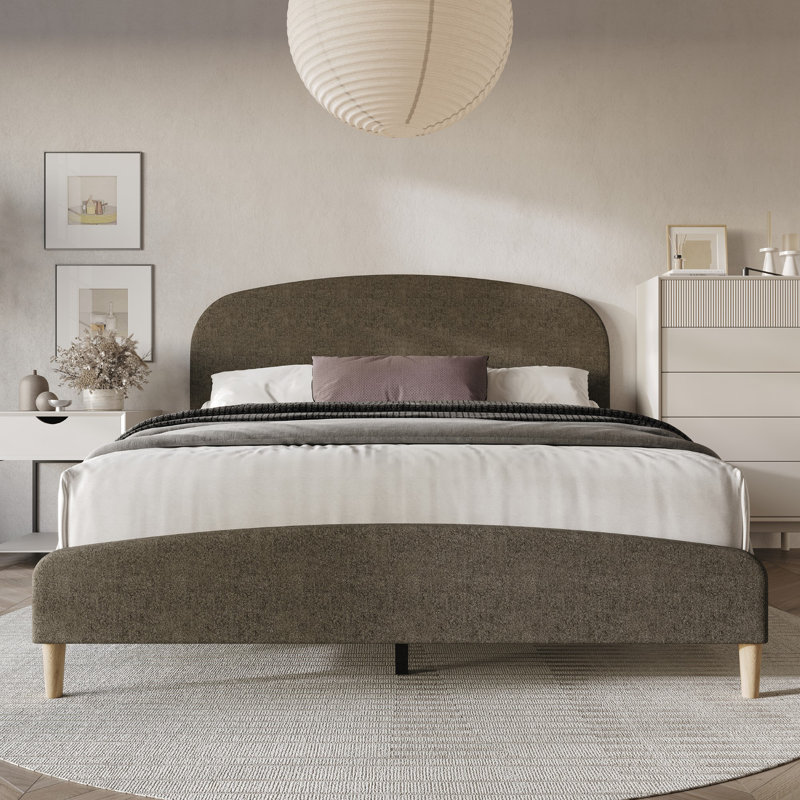 Lit standard rembourré Britnei, Simple, Marron