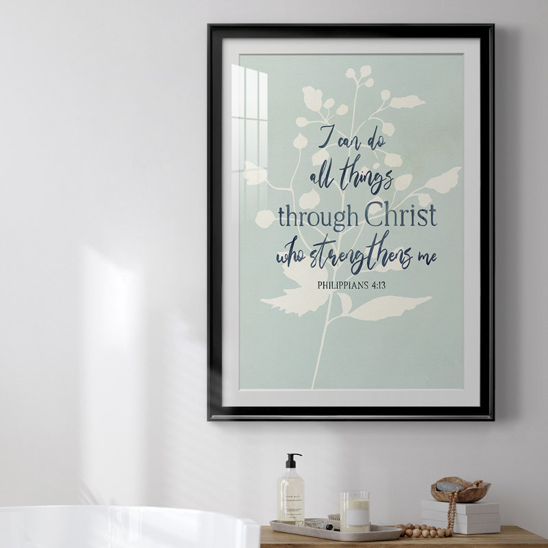 " I Can Do All Things ", 42.5" H x 30.5" W x 1" D, Black